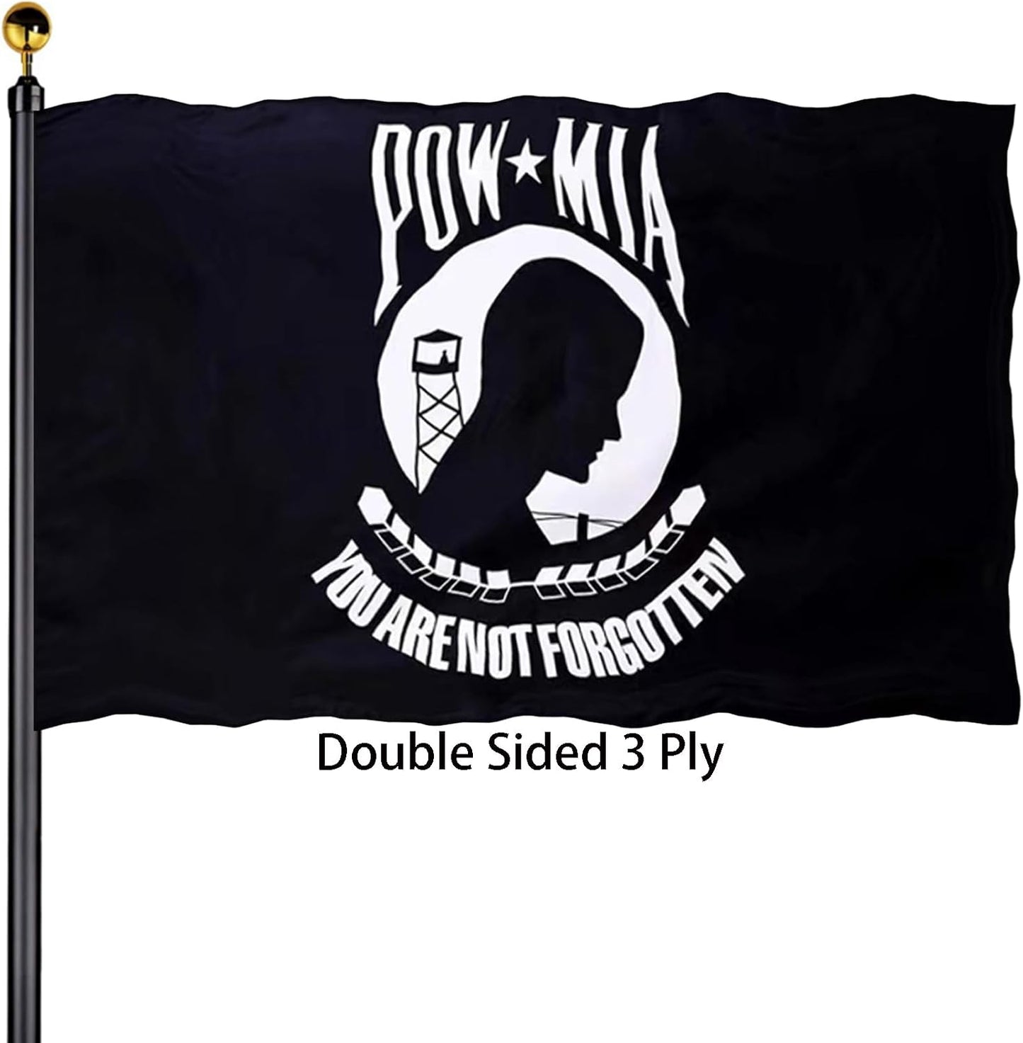 Banderas Pow Mia 3x5 doble cara resistente UV