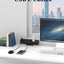 Regleta escritorio con USB-C retráctiles 20W y 3 enchufes CA