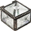 Caja anillo vitral Joyero vintage transparente