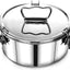 Molde flan acero inox 7.5x7.5x3pulg con tapa y asa