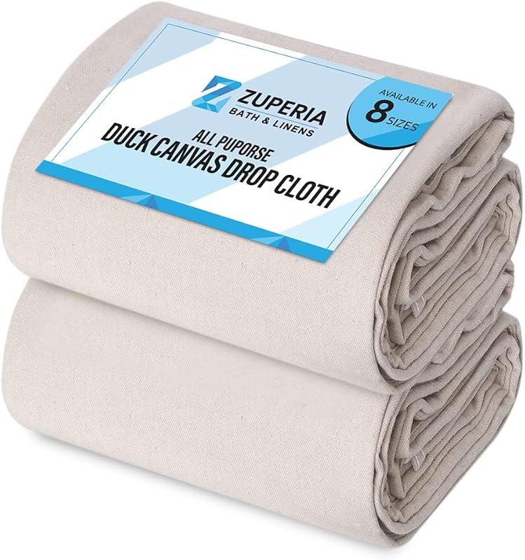 Lona protectora algodón 4x50 ft pack 2 gruesa multiusos