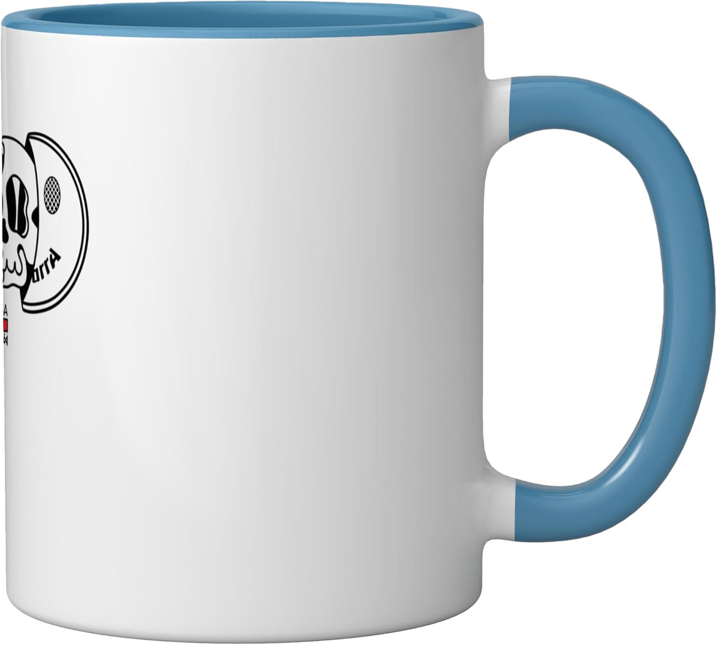 Taza Cerámica Sonrisa Azul/Blanco