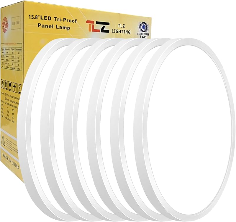 6 Lámpara techo LED empotrada 15.8" 32W CCT seleccionable
