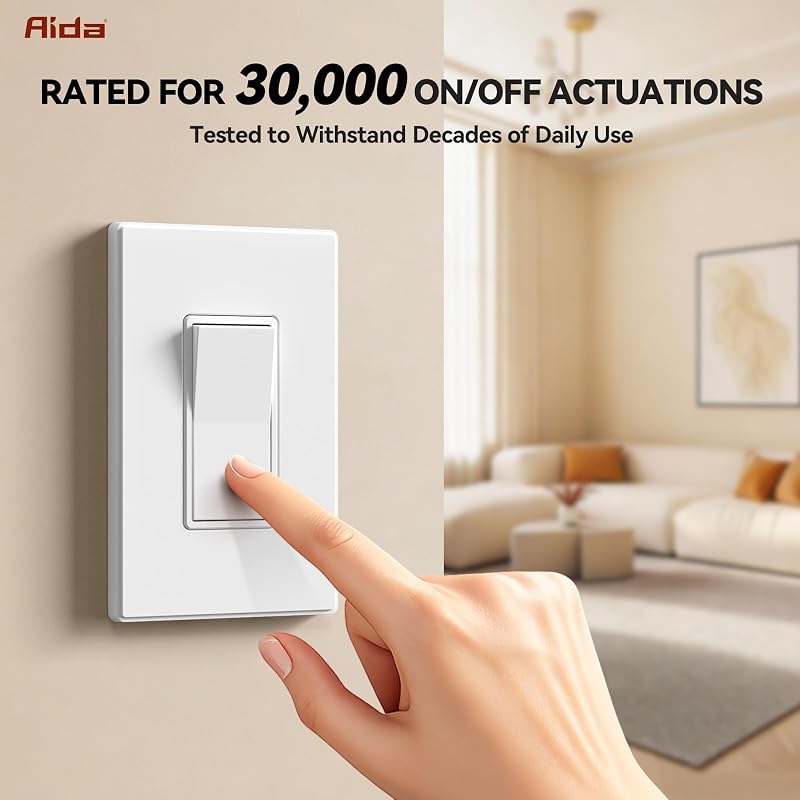 Placa decorativa interruptor 3 vías 15A 120/277V