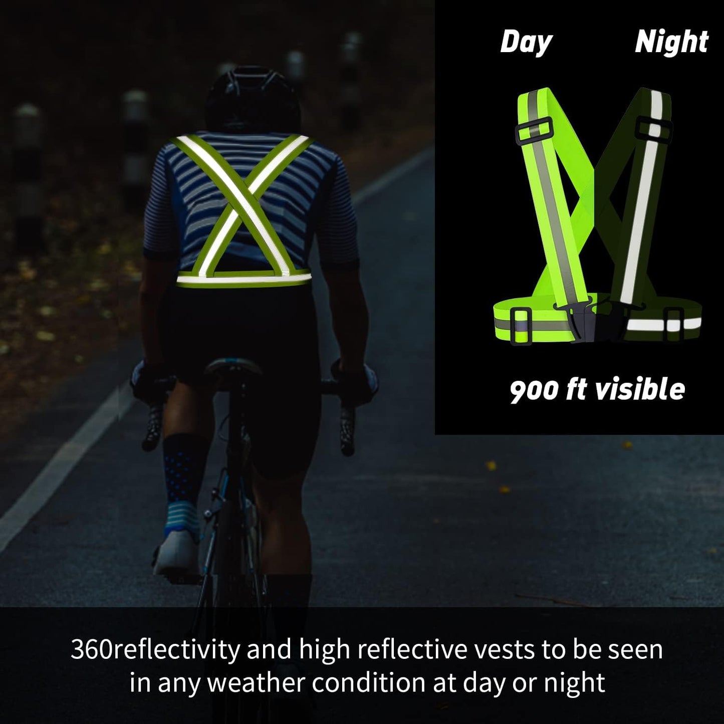 Chaleco reflectante 2 pzas con correas ajustables