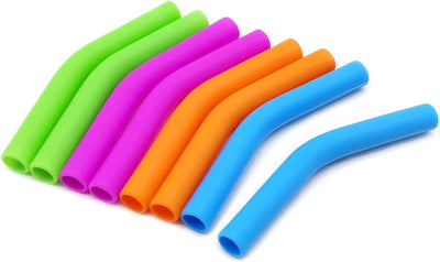 Juego 8 Boquillas Paja Silicón Alimenticio 5/16pulg