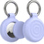 Llavero con funda Airtag 2 pzas silicona anillo púrpura