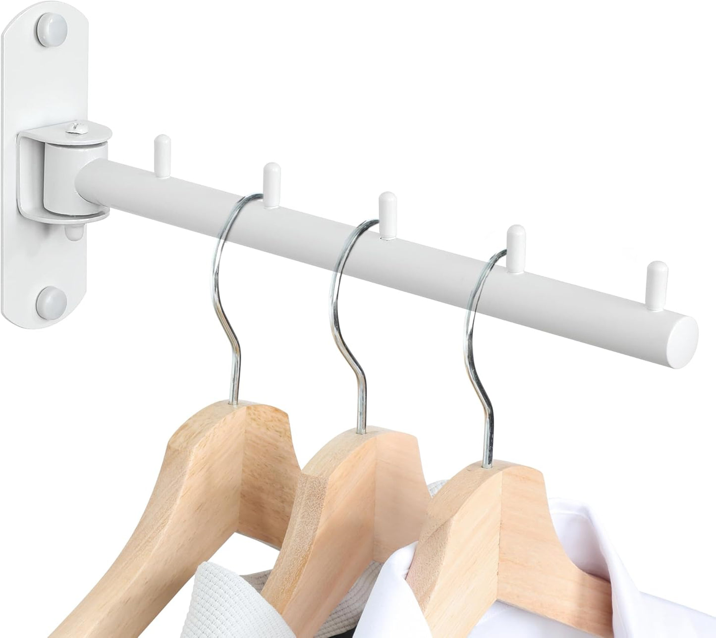 Percha oscilante para ropa plegable ahorro de espacio
