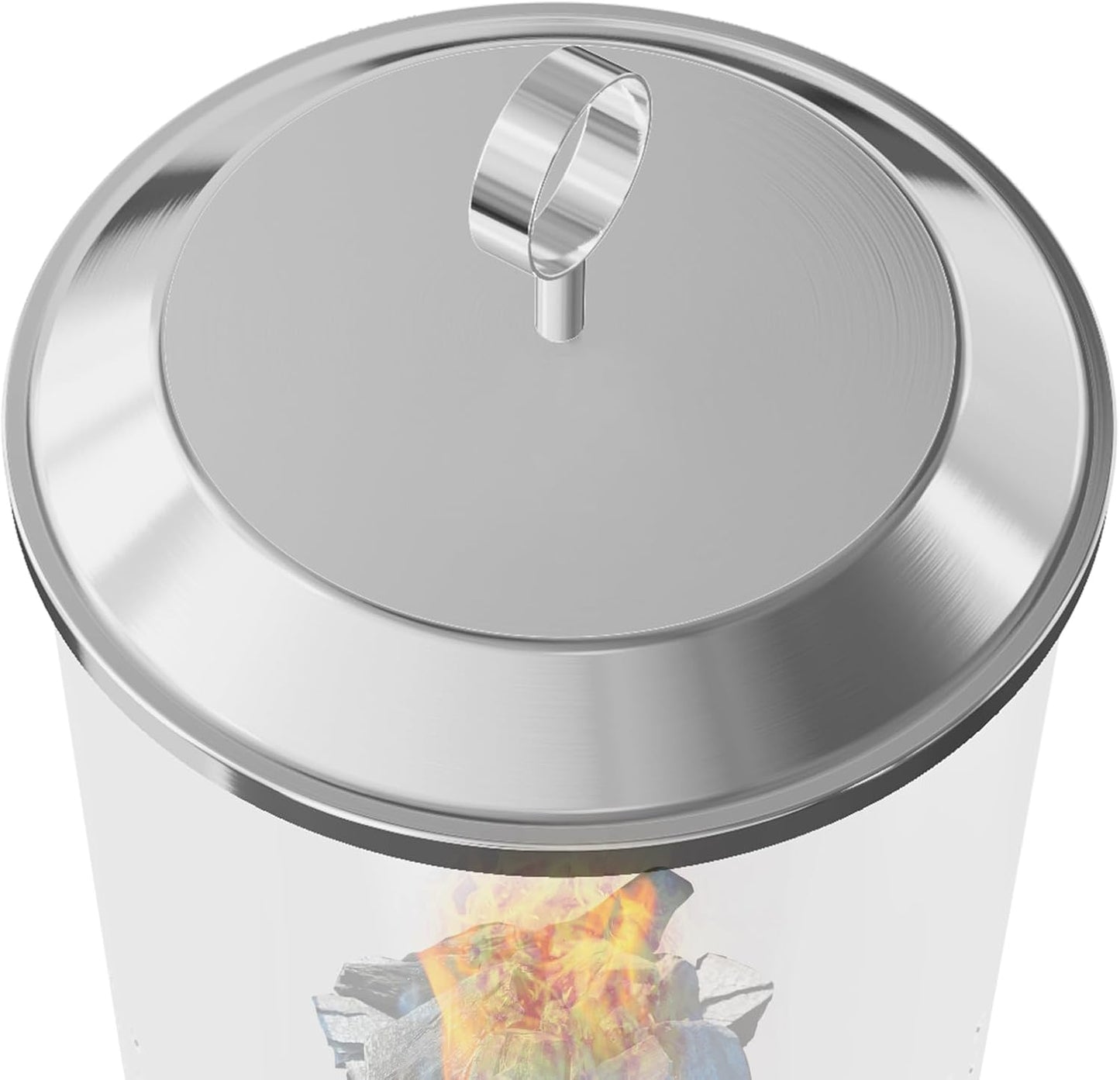 Tapa hoguera Mesa XL 7" acero inox 304 con mango