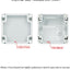Caja eléctrica plástico IP65 83x81x56mm 2 Pzas