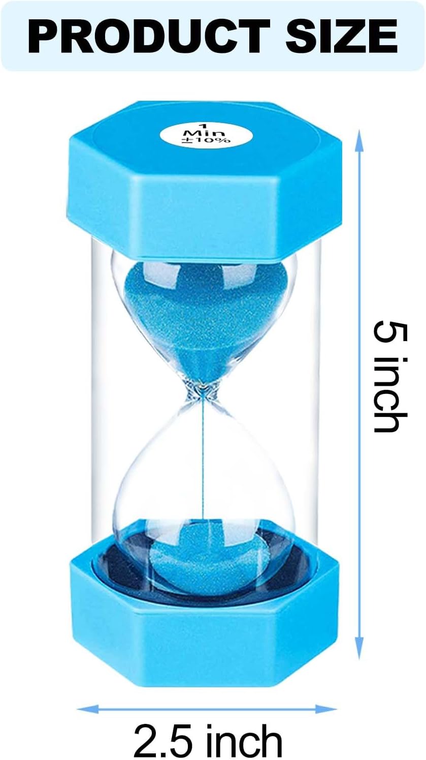 Reloj arena plástico 60 min gigante azul