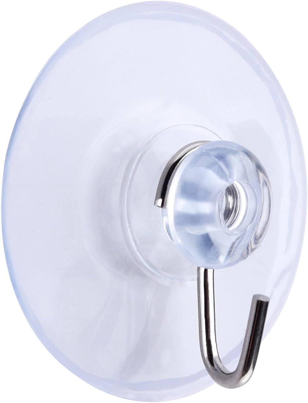 24 Pzas Gancho Pared Ventosa PVC 1.77" Metal Reutiliz.