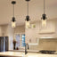 Lámpara colgante cocina pantalla vidrio E26 ajustable