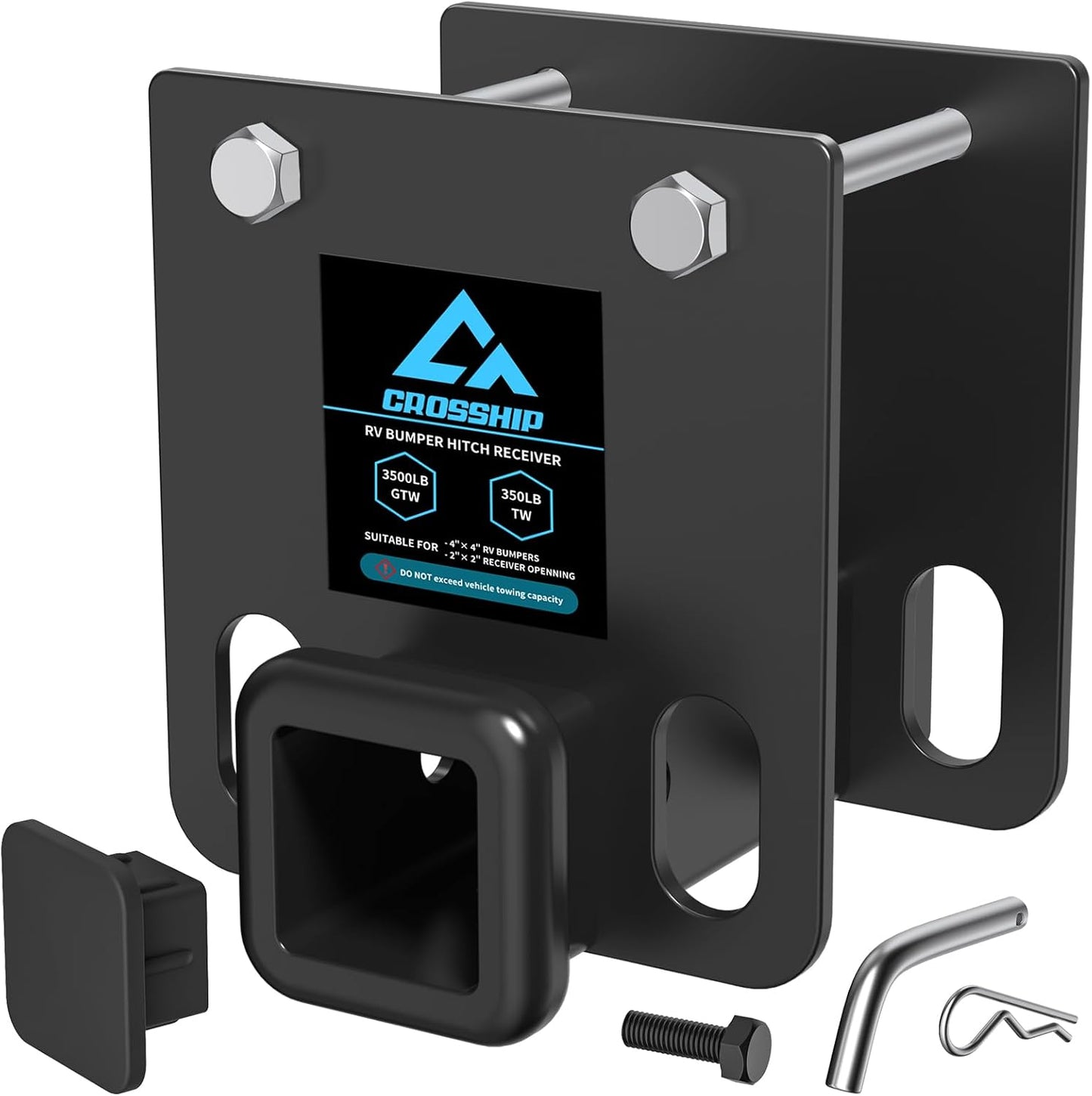 Receptor enganche RV 2" para viga 4" 3500lbs
