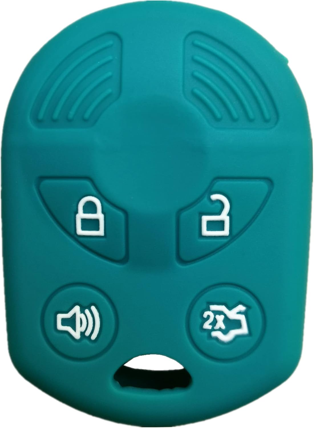 Funda silicona llavero 4 botones Ford verde oscuro