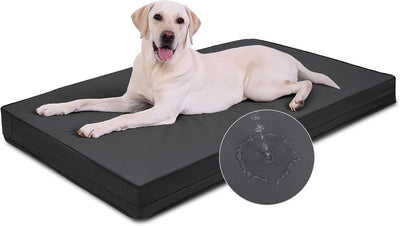 Cama perro XL impermeable cuero espuma ortopédica