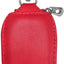 Funda llave automóvil cuero con gancho y bolsa cremallera rojo