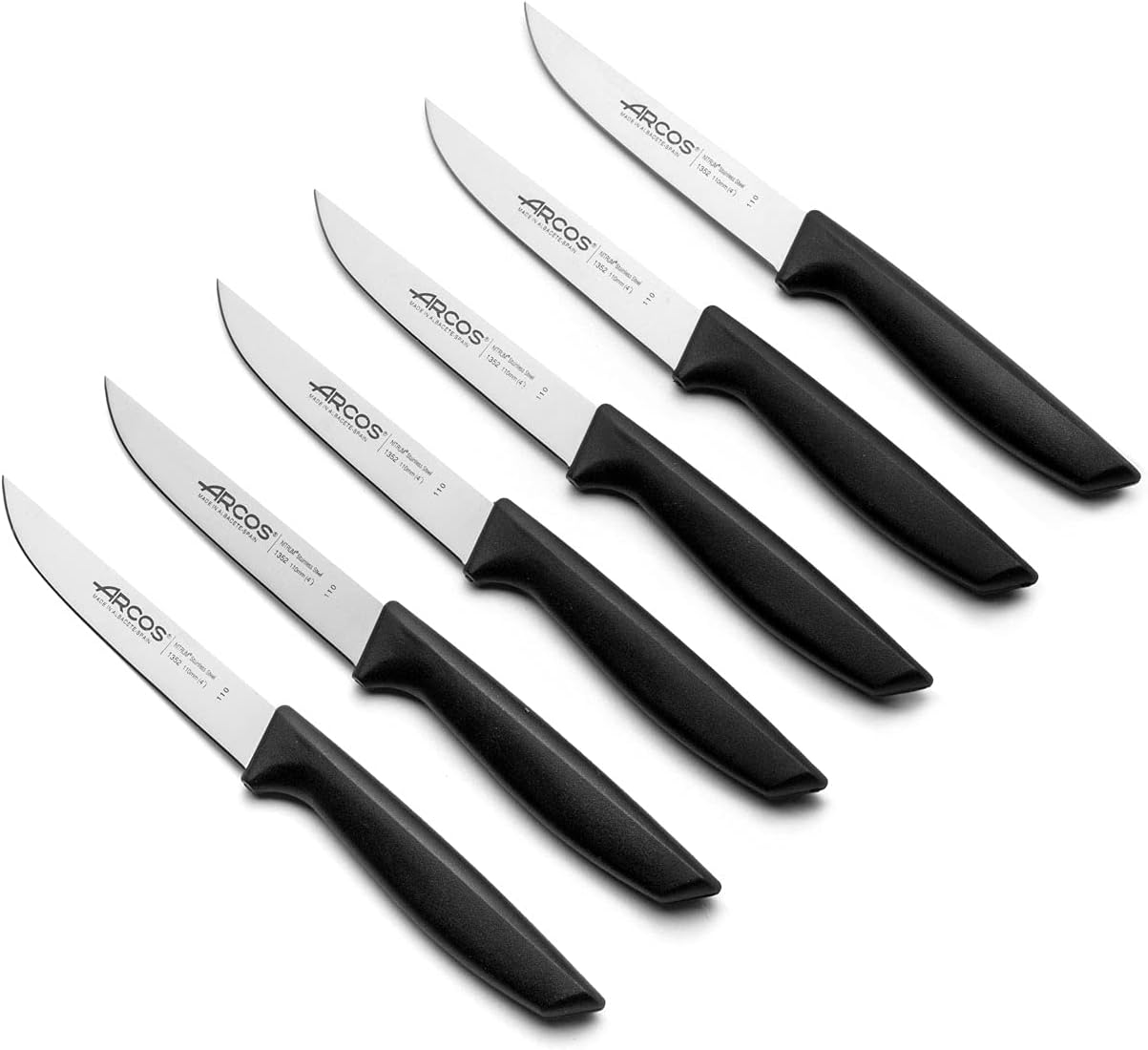 Set 4 Pzas Cuchillos Acero Inox Nitrum Negro