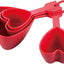 Set 8 Tazas y Cucharas Medidoras Melamina Corazón