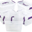 Caja plástico 6qt con tapas asas 6 pzas