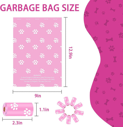 Bolsas excremento perro a prueba fugas 9x13pulg lavanda