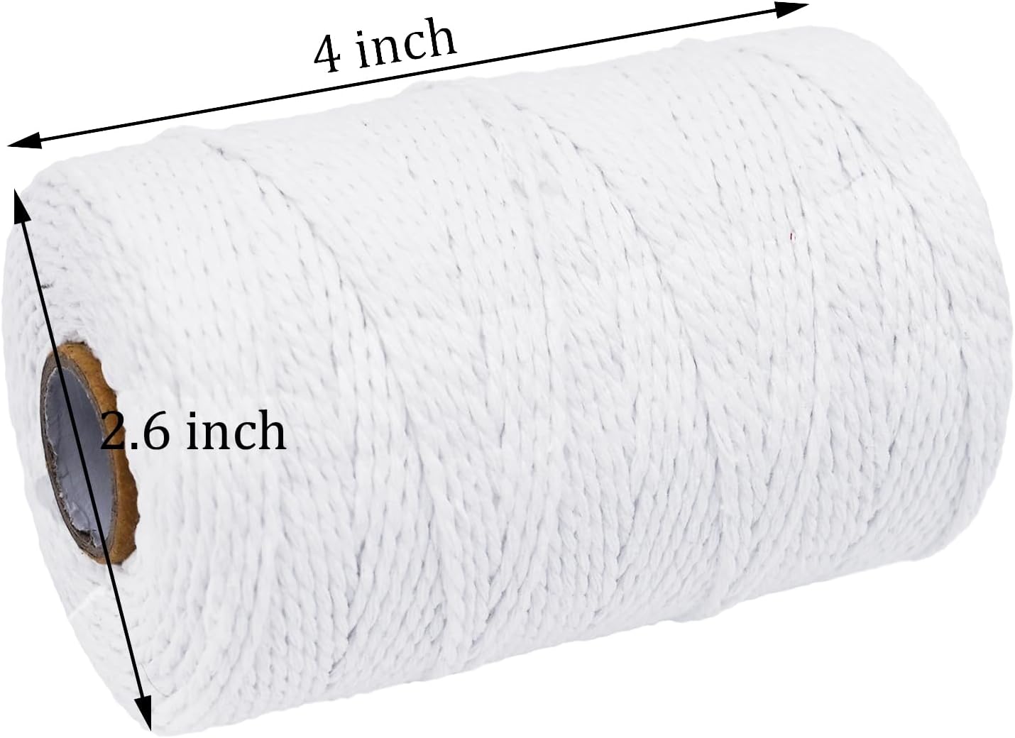 Cuerda algodón 500ft para cocina manualidades embalaje blanco