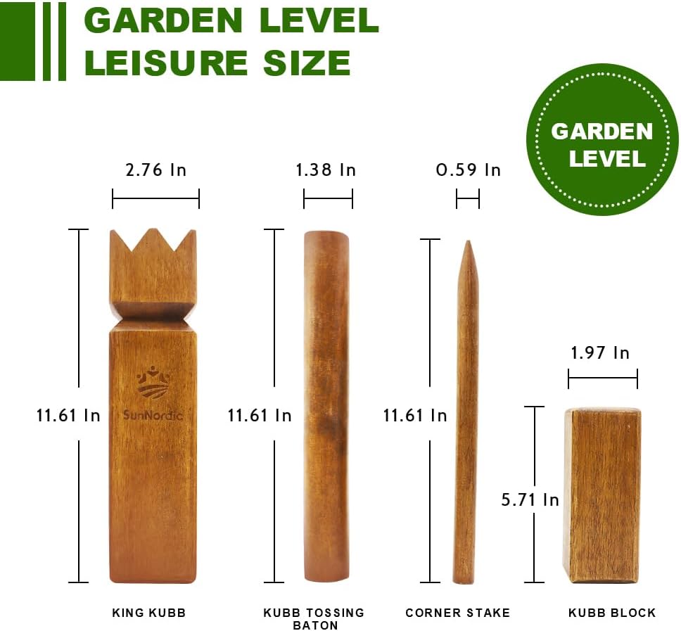 Set Kubb Set Madera Caucho con Bolsa Transporte