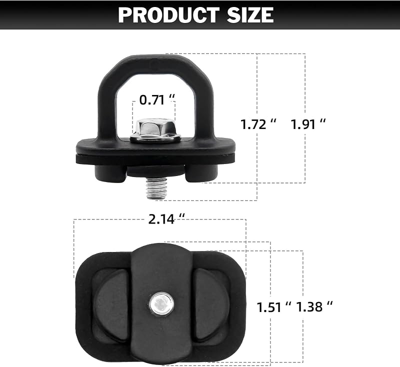 Anclajes aluminio set 9 pzas para camión Chevy/Silverado 07-23