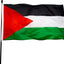 Bandera Palestina 3x5ft Poliéster Ojales Latón Cabecera Lona