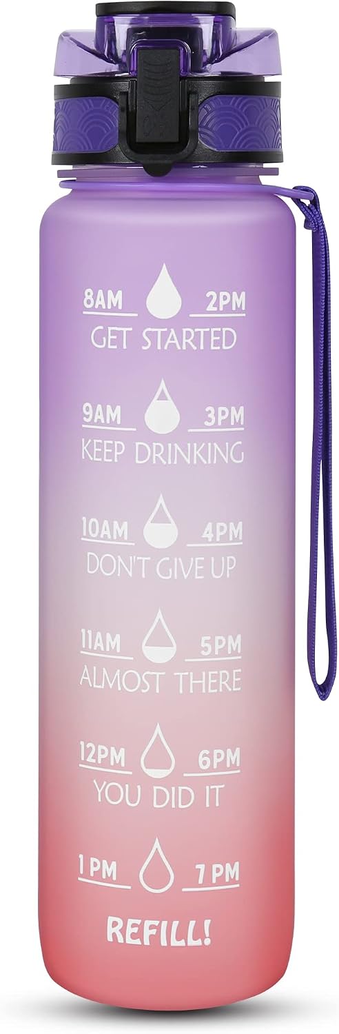 Botella agua 32oz sin BPA color degradado