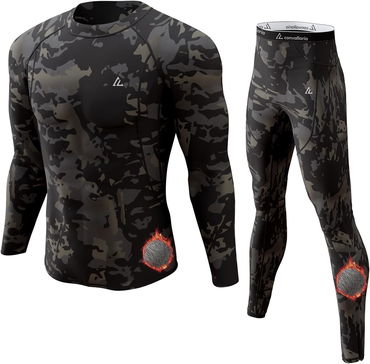 Conjunto ropa interior térmica hombre caza deportiva
