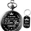 Set reloj bolsillo y llavero grabado regalo