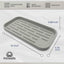 Organiz. fregadero cocina silicona 2uds 10x5.3pulg gris