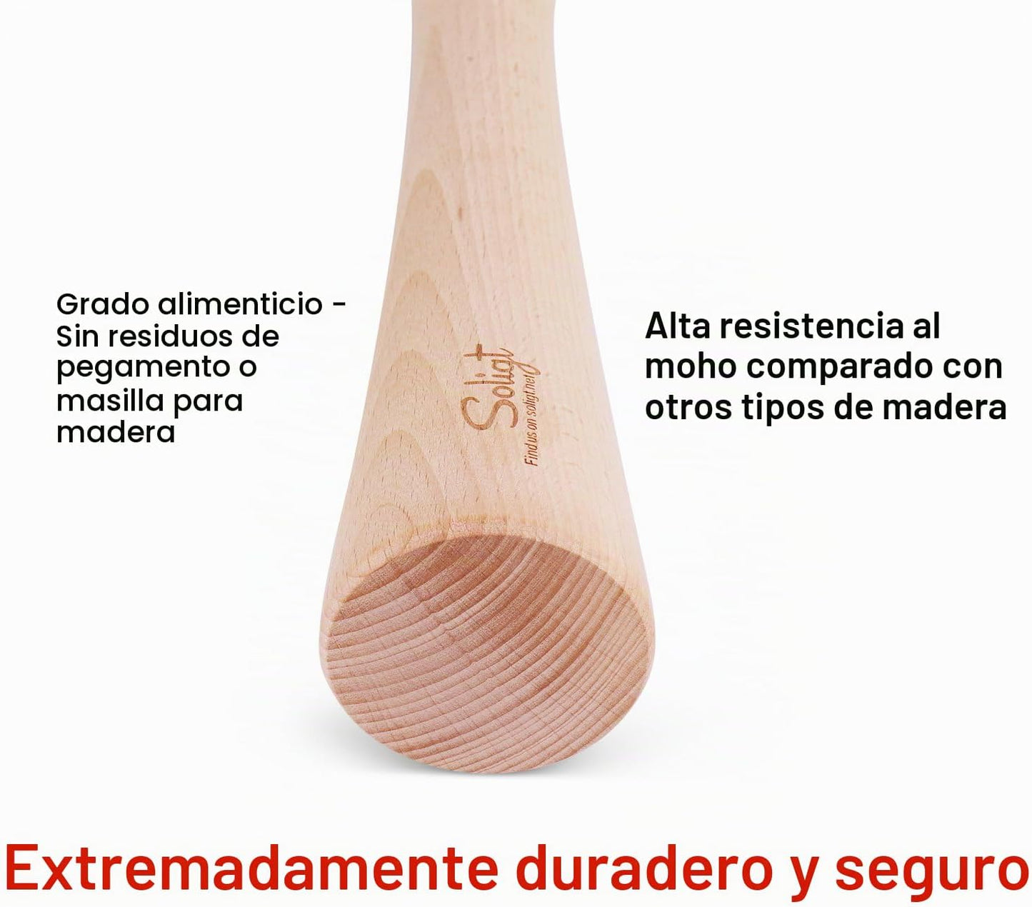 Machadora chucrut madera 12" para tarros Mason
