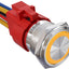 Interruptor botón 10A 12v acero inox redondo 7/8pulg