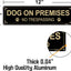 2 Carteles No Trespassing Aluminio 12x3pulg Resistente Negro
