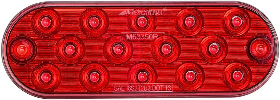 Luz LED ovalada perfil delgado roja parada giro