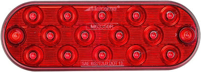 Luz LED ovalada perfil delgado roja parada giro