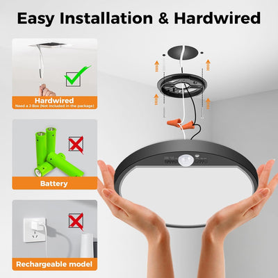 2 Luces Sensor Movimiento Interior 3000-6500K