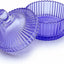 Tarro cristal con tapa joyero decorativo morado
