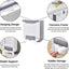 2 Pzas Basurero Cocina Plegable Plástico 2.4gal Blanco