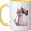 Taza Cerámica Bandera Bosnia Y Herzegovina Amarillo Blanco