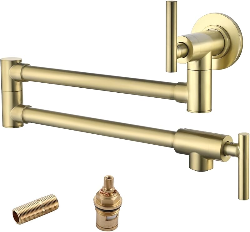 Grifo cocina acero inox plegable con brazos dobles