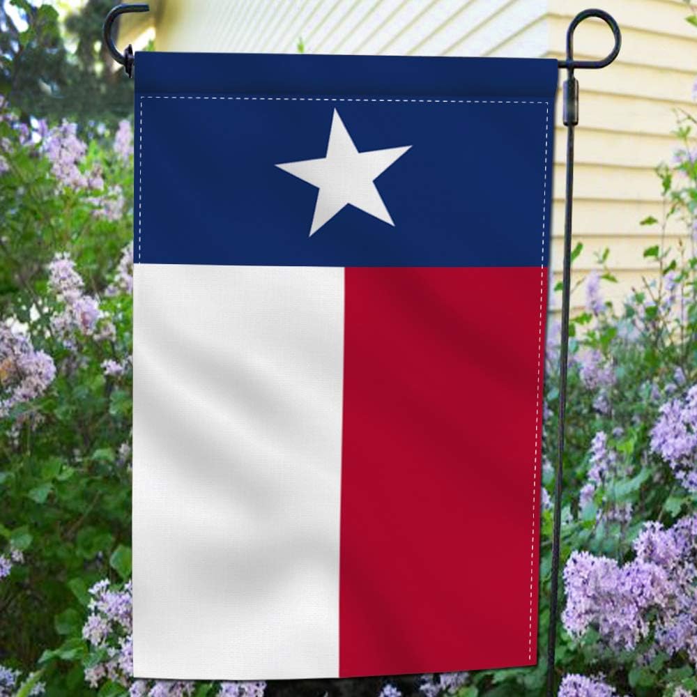 Bandera doble cara Texas para jardín resistente 18x