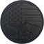 Emblema bandera EE.UU. 4x4 metal 3D para Jeep Wrangler negro mate