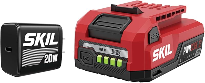 Kit 12V SKIL Pwr Core con batería USB-C 2.0Ah y cargador PD 20W