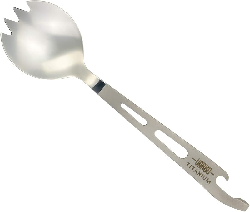 Set cuchara tenedor abrelatas titanio ultraligero