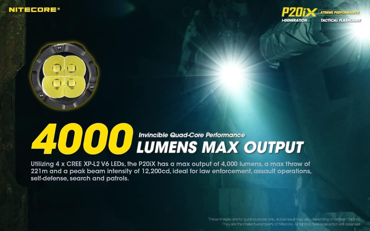 Linterna táctica Nitecore P20iX 4000lúmenes USB recargable