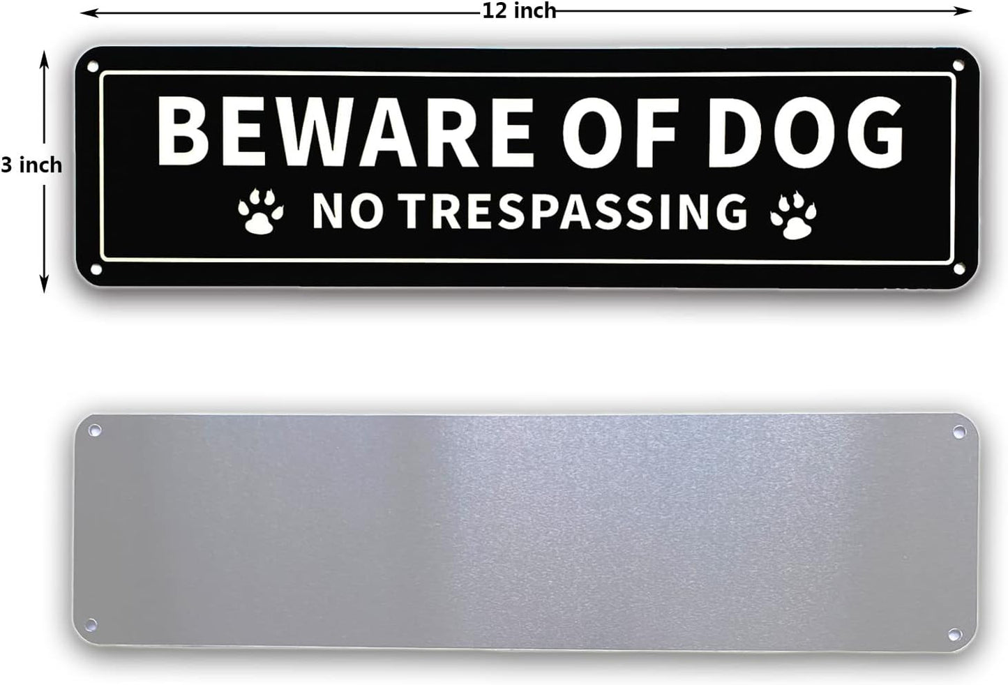 Advertencia no entrar metal aluminio 12x3pulg resistente uv
