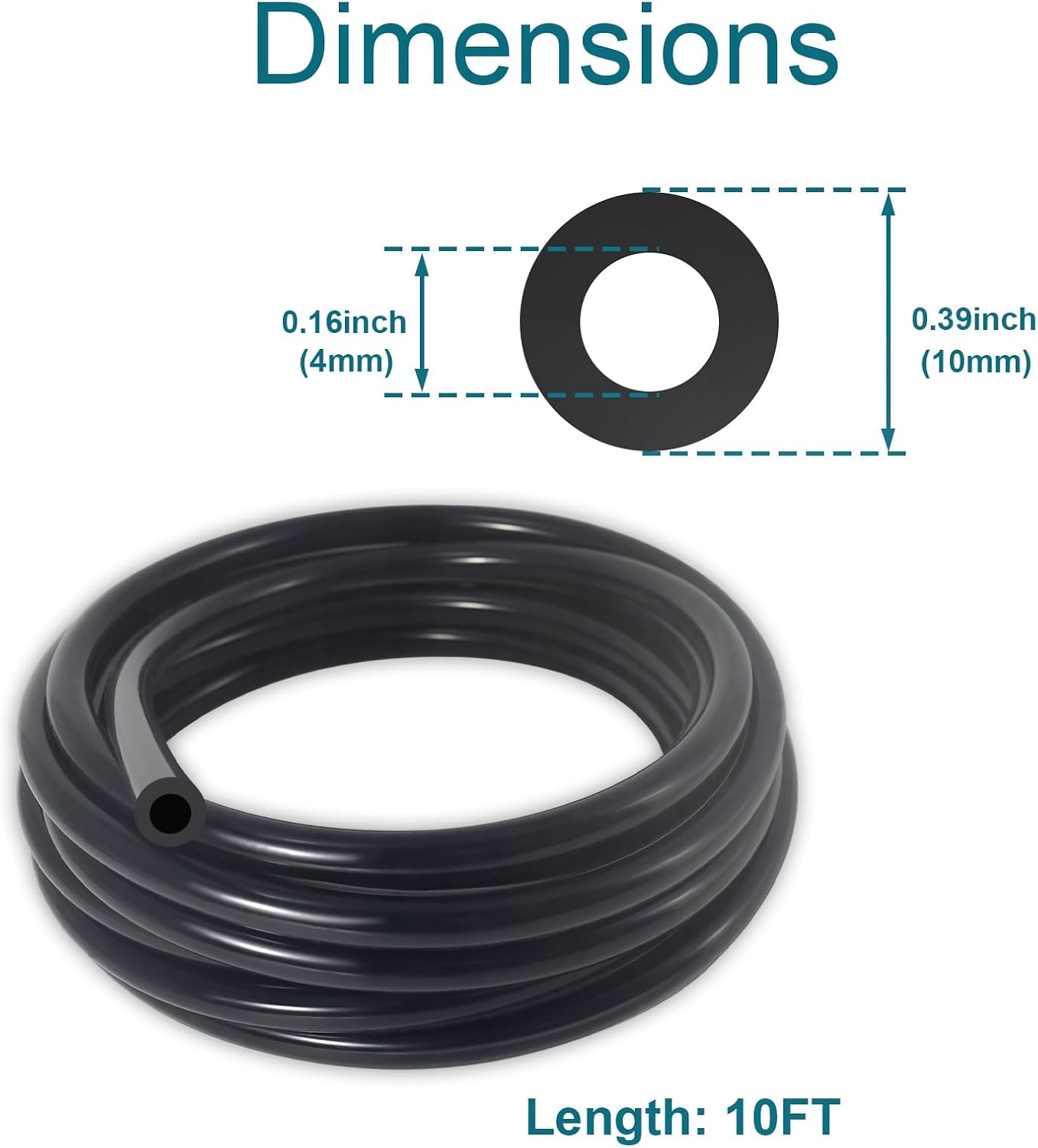 Manguera vacío automotriz 10pies 5/32" 130PSI